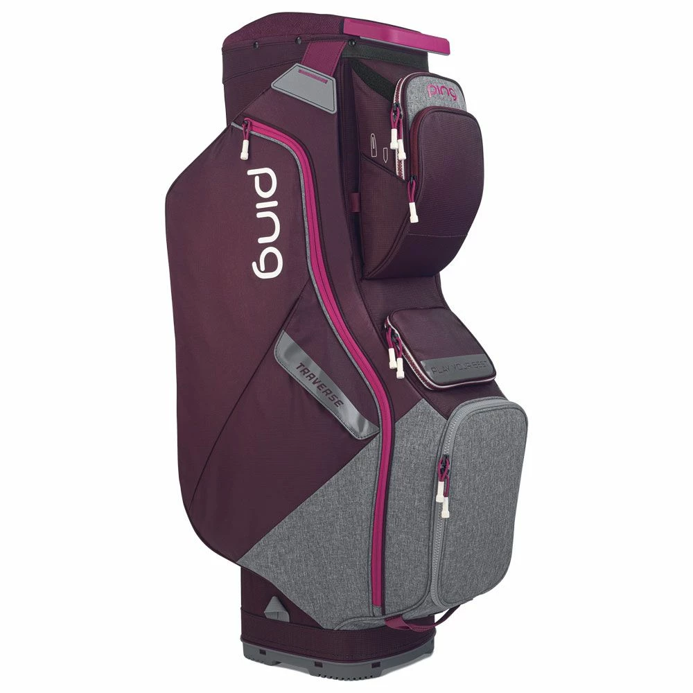 Ping Traverse 214 Golf Cart Bag - Garnet/Heather