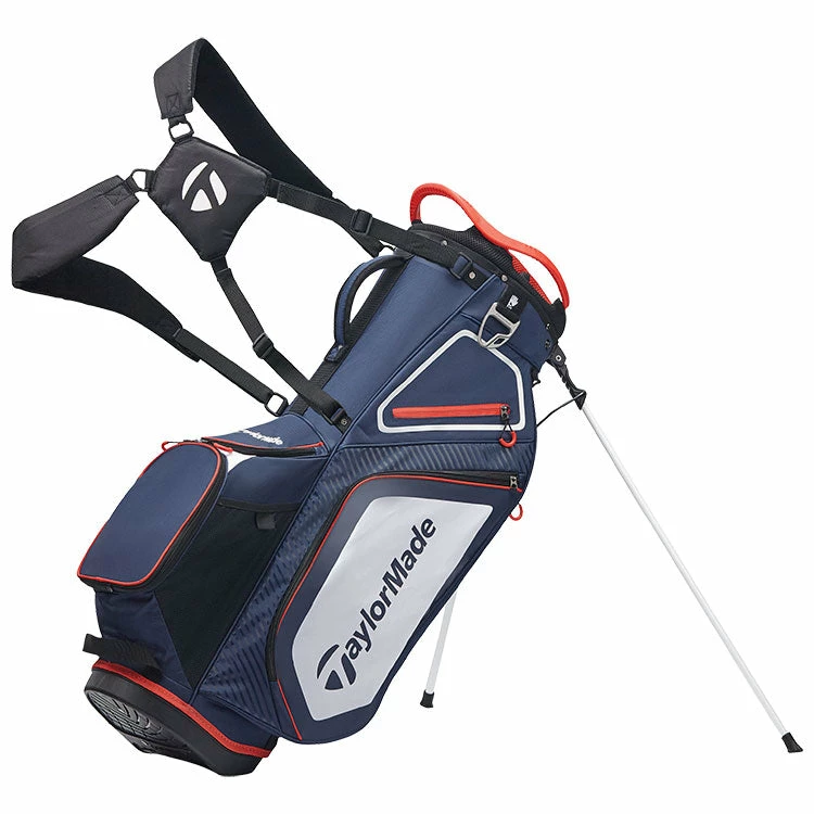 Taylormade 8.0 Pro Golf Stand Bag - Navy/White/Red