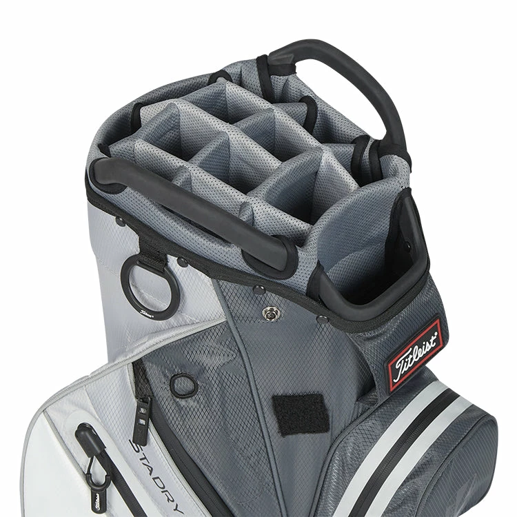 Titleist 2023 Cart 14 Stadry Golf Cart Bag - Charcoal/Grey/White - Image 2